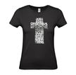 koszulka chrześcijańska z nadrukiem w kształcie krzyża, szukajcie tego co w górze - damska