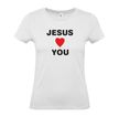 koszulka chrześcijańska damska  z nadrukiem Jesus (serce) you