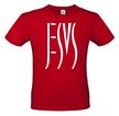 T-shirt christian koszulka chrześcijańska JESVS czerwona