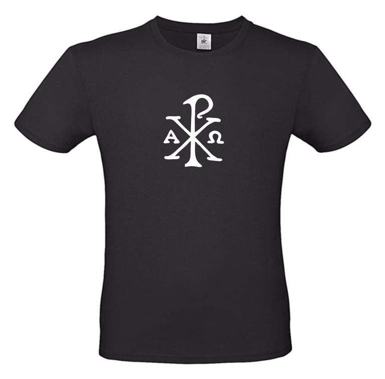 koszulka chrześcijańska z nadrukiem PAX, Alfa i Omega