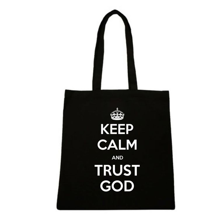 torba chrześcijańska z nadrukiem torba - KEEP CALM AND TRUST GOD